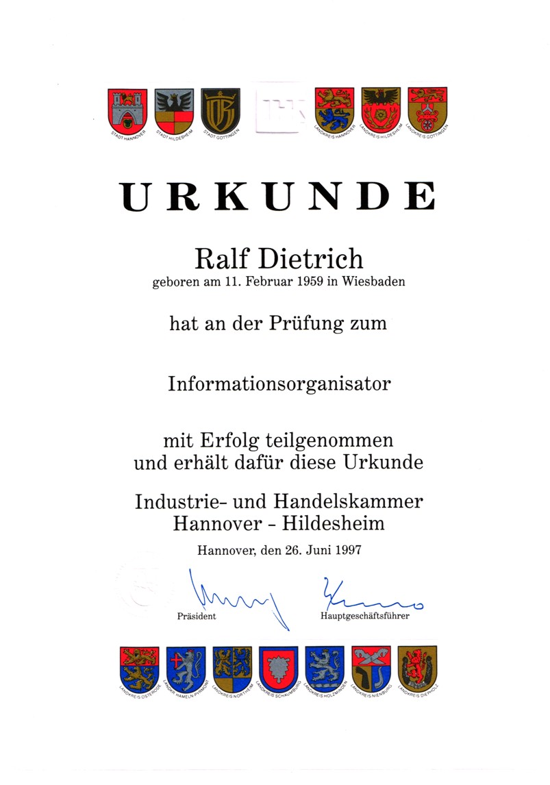 Urkunde IHK
